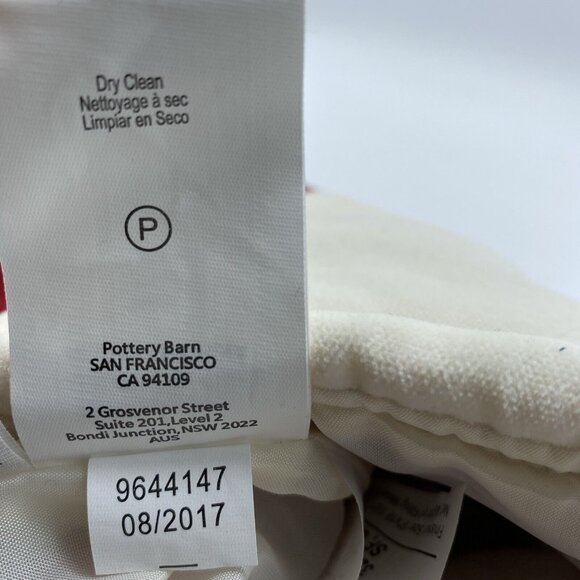 Pottery Barn Christmas Holiday Stocking Monogrammed Crystal Velvet Red White - Picture 8 of 11